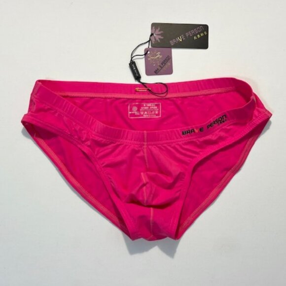 Brave Person  Swim Bikini Brief - Rose Pink -  Contoured Pouch - Picture 2 of 13